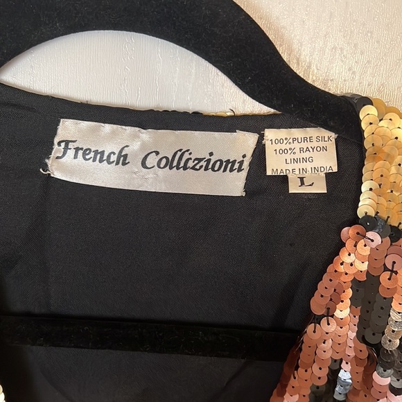 Vintage 1980’s Sequined Leopard Blazer French Collizioni Size L - Picture 4 of 12